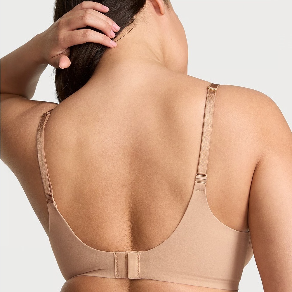 NWT!2-for-$70 VS Love Cloud Smooth Lightly Lined Plunge Demi! 38D-Purple/Praline - Picture 5 of 11
